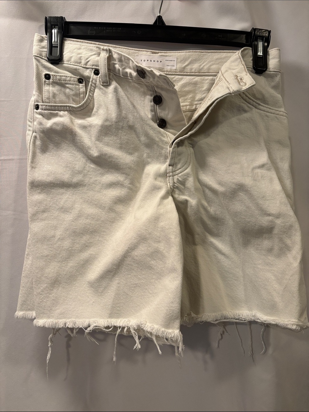 Topshop Cream Denim shorts - US size 4